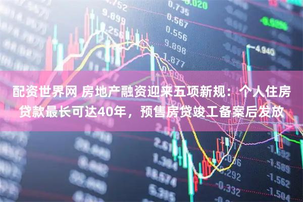 配资世界网 房地产融资迎来五项新规：个人住房贷款最长可达40年，预售房贷竣工备案后发放
